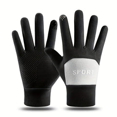 Warm Gloves Velvet Thick Outdoor Gloves For Driving Cycling Anti Slip