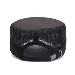 Mesh Flat Hat Adjustable Snapback Baseball Cap Trucker Army Dad Outdoor Hat