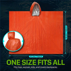 3 in 1 Raincoat Waterproof Poncho Hooded Sun Protection