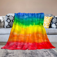 Creative Rainbow Blanket Comfortable Warm Soft Cozy Casual Blanket