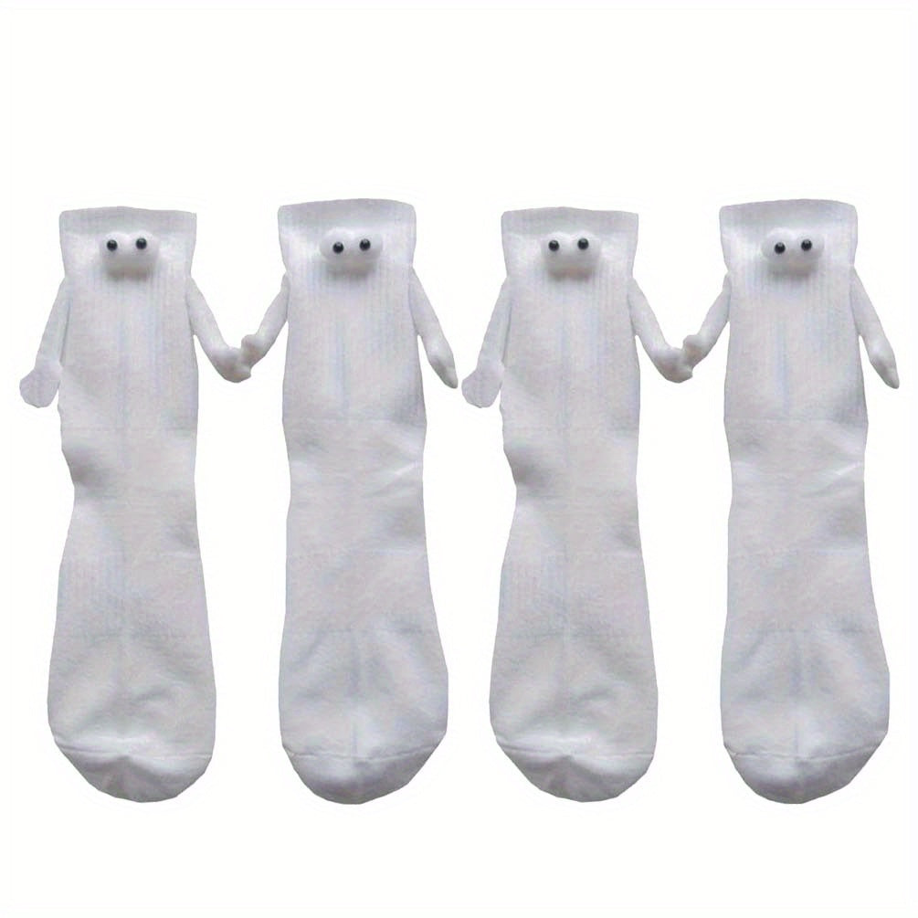 Couple Holding Hands Sweat-absorbing Cotton Socks