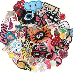Embroidered Iron On Patches DIY Sewing Applique Assortment