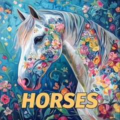 Adult Horse Themed Coloring Book 20 Pages - Ideal for Relaxation and Fun Crafts