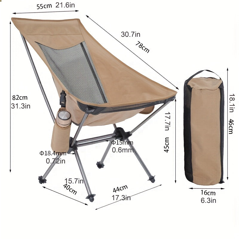 Outdoor Moon Chair High Back Camp Folding Chairs Aluminum Portable Camping Chair