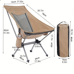 Outdoor Moon Chair High Back Camp Folding Chairs Aluminum Portable Camping Chair