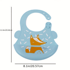 Adjustable Silicone Bib for Infants, Boys and Girls