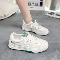 Women's Letter Print Sneakers Casual Lace Up Shoes