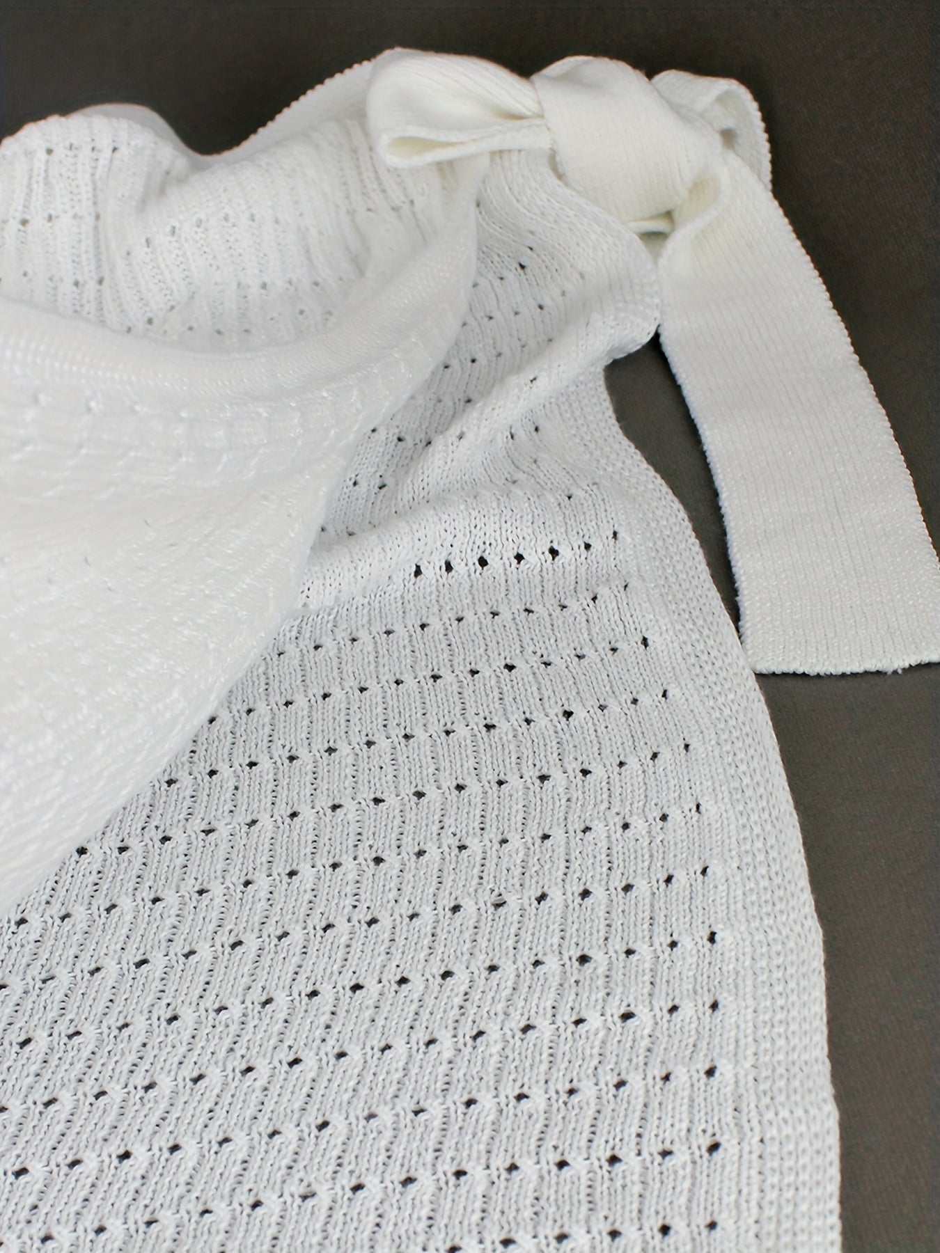 Solid Knitted Cut Out Skirt for Beach & Vacation