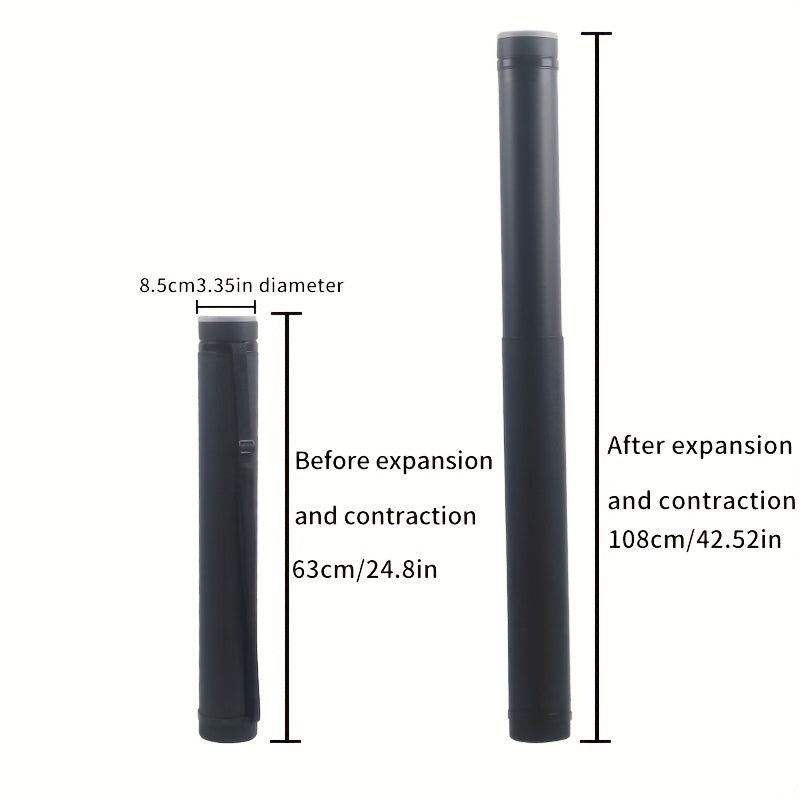 Telescopic Drawing Storage Bucket 8.3in Diameter 25.2-42.5in Length