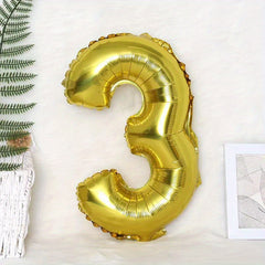 40 Inch Light Golden 0 9 Number Birthday Party Balloons Set