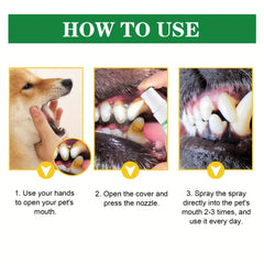 Dog Dental Spray Tartar Remover For Dogs 30ml Pet Teeth Cleaning Spray