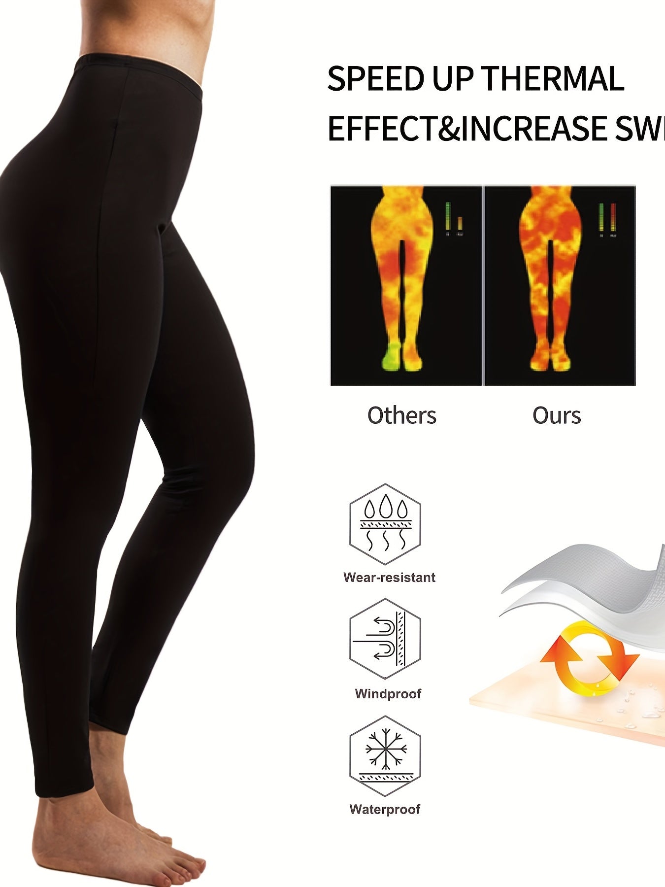 Stretchy Sauna Sweatpants Gym Workout Leggings