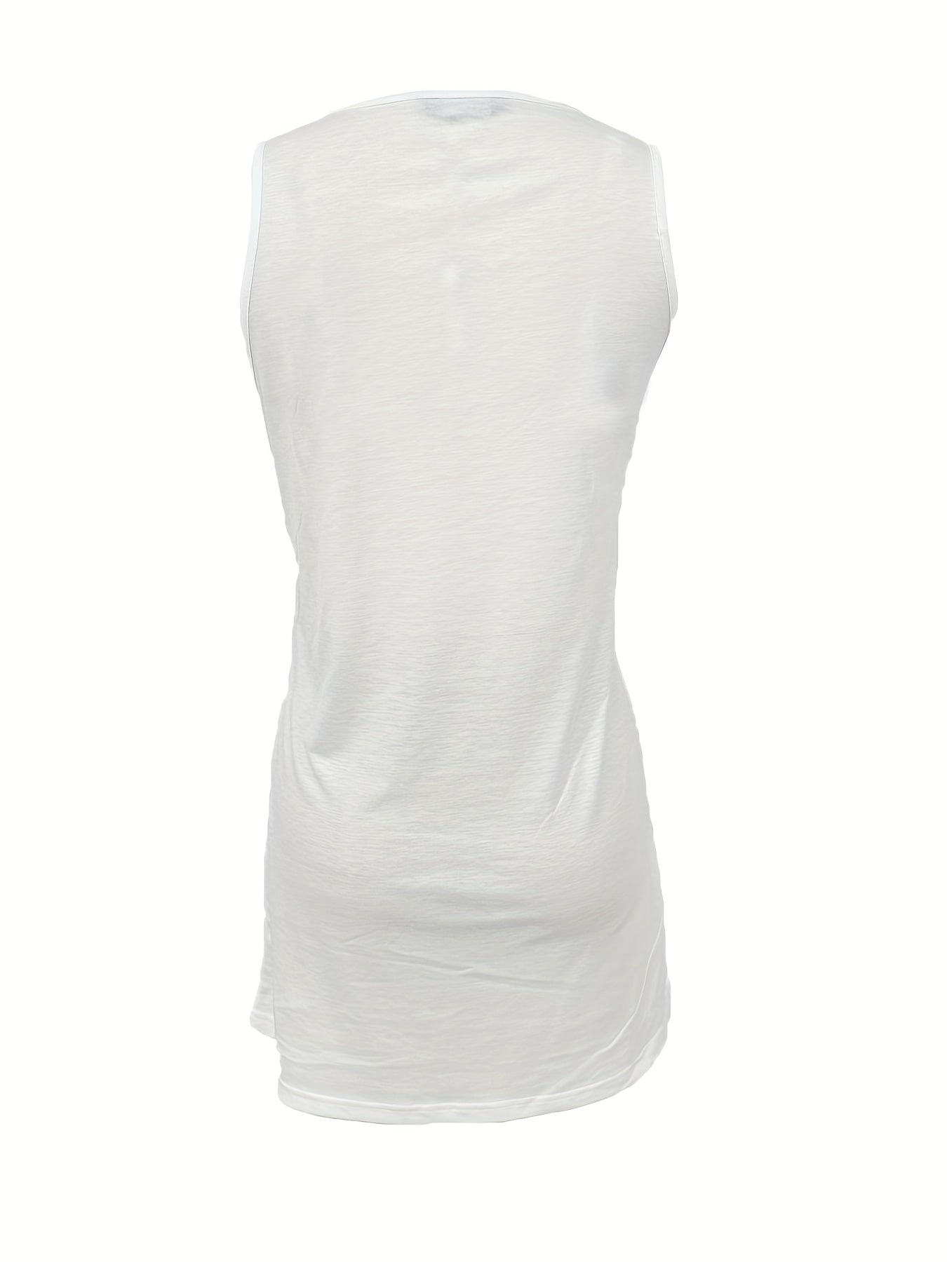 Casual V Neck Sleeveless Tank Dress for Spring & Summer