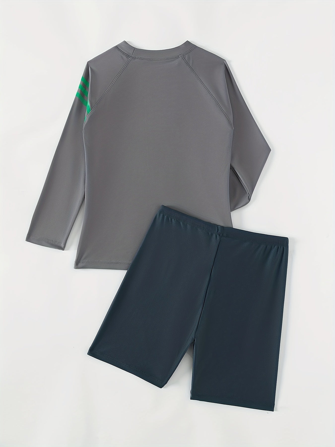 Boy's Swimsuit Long Sleeve Top & Shorts Set Summer Beach Vacation