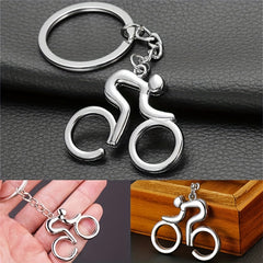 Sports Cycling Bicycle Pendant Keychain Alloy Keyring