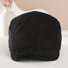 Embroidery Peaked Cap Men's British Retro Newsboy Cap