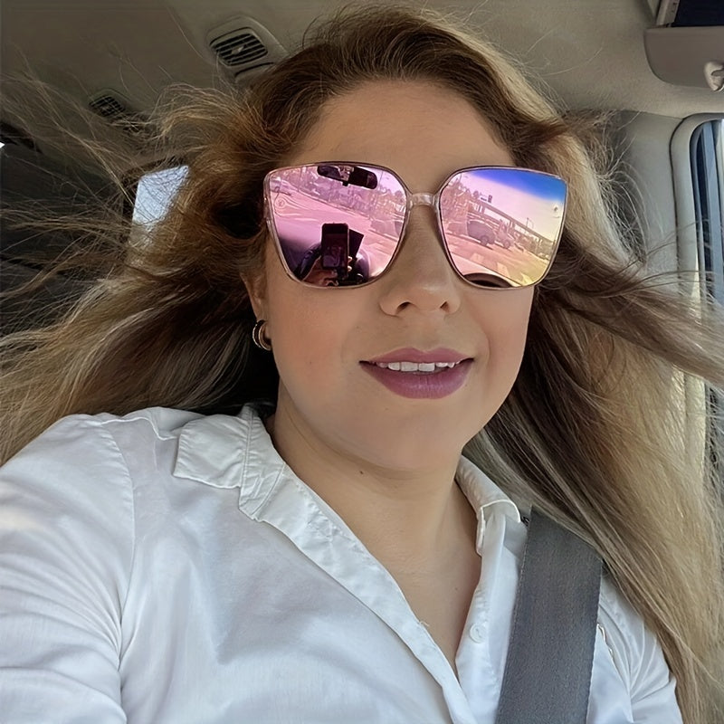 Cat Eye Mirror Lens Sunglasses UV400