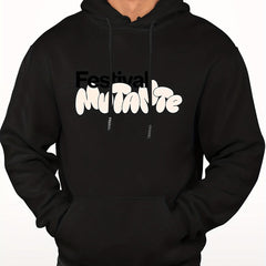 Men's Letter Print Hooded Sweatshirt Long Sleeve Drawstrings