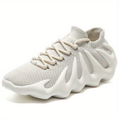 Women's Lace Up Sock Sneakers Stylish Low Top Shoes