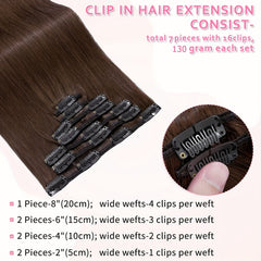 7pcs Long Straight Hair Extensions 55-88 Cm Synthetic Clip In
