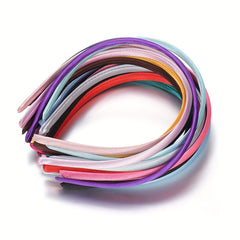 10pcs 10mm Bright Satin Headband Base Blank Bezel Setting For Hair Accessories