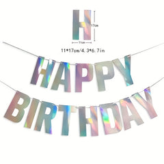 Golden Glitter Birthday Banner Party Decoration Supplies