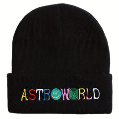 Soft Knit Ski Beanie Hat Keep Warm Embroidered Hat for Men & Women