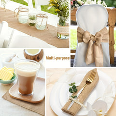 1pc Jute Table Runner Wedding Party Burlap Table Runner Natural Jute Table Cloth