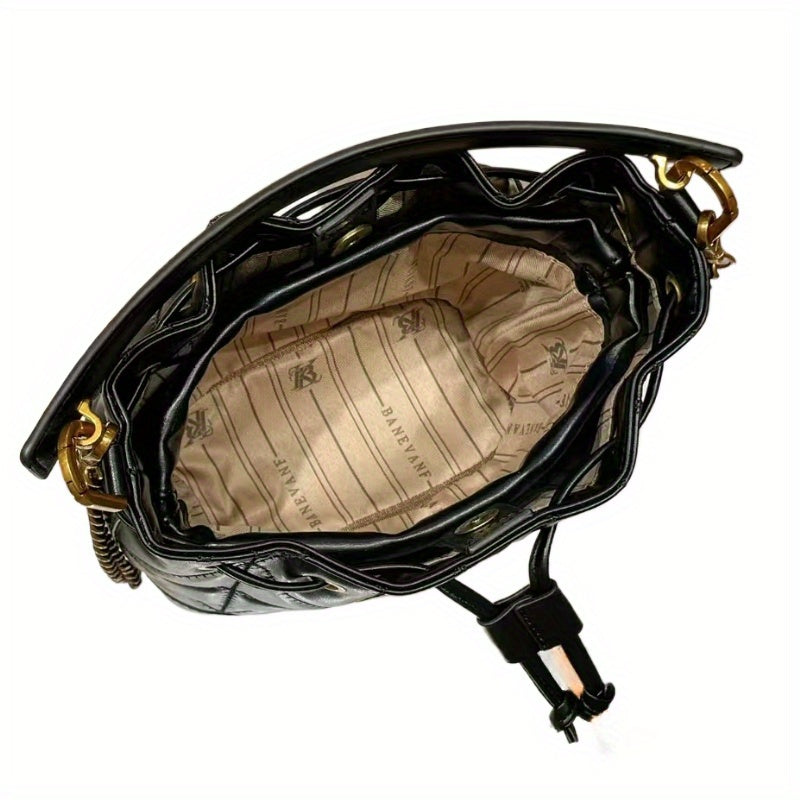 Quilted Crossbody Bag w/ Detachable Strap & Chain Detail