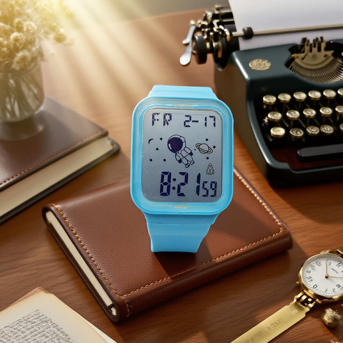 Kids Alarm Stopwatch Watch 50m Waterproof Easy Read Lightweight TPU Case Boys Gi
