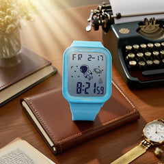 Kids Alarm Stopwatch Watch 50m Waterproof Easy Read Lightweight TPU Case Boys Gi