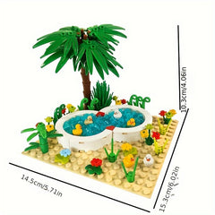 Farm Series Small Animal Duck Building Blocks Yellow Duck City Farm