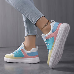 Women's Block Skate Shoes Lightweight Breathable Sneakers For Outdoor Sports