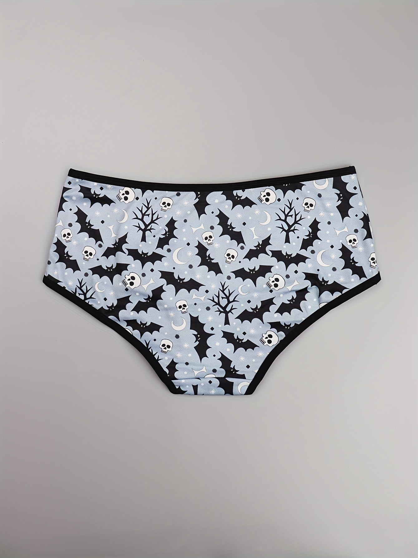 3 Pack Plus Size Sexy Panties Set Women's Plus Skull & Eye Sun Print