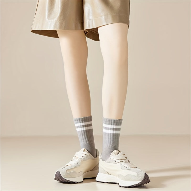 10 Pairs Striped Sports Socks for Women