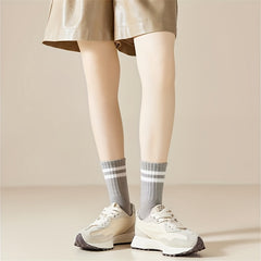 10 Pairs Striped Sports Socks for Women