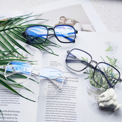 Square Anti Light Glasses Metal Frame