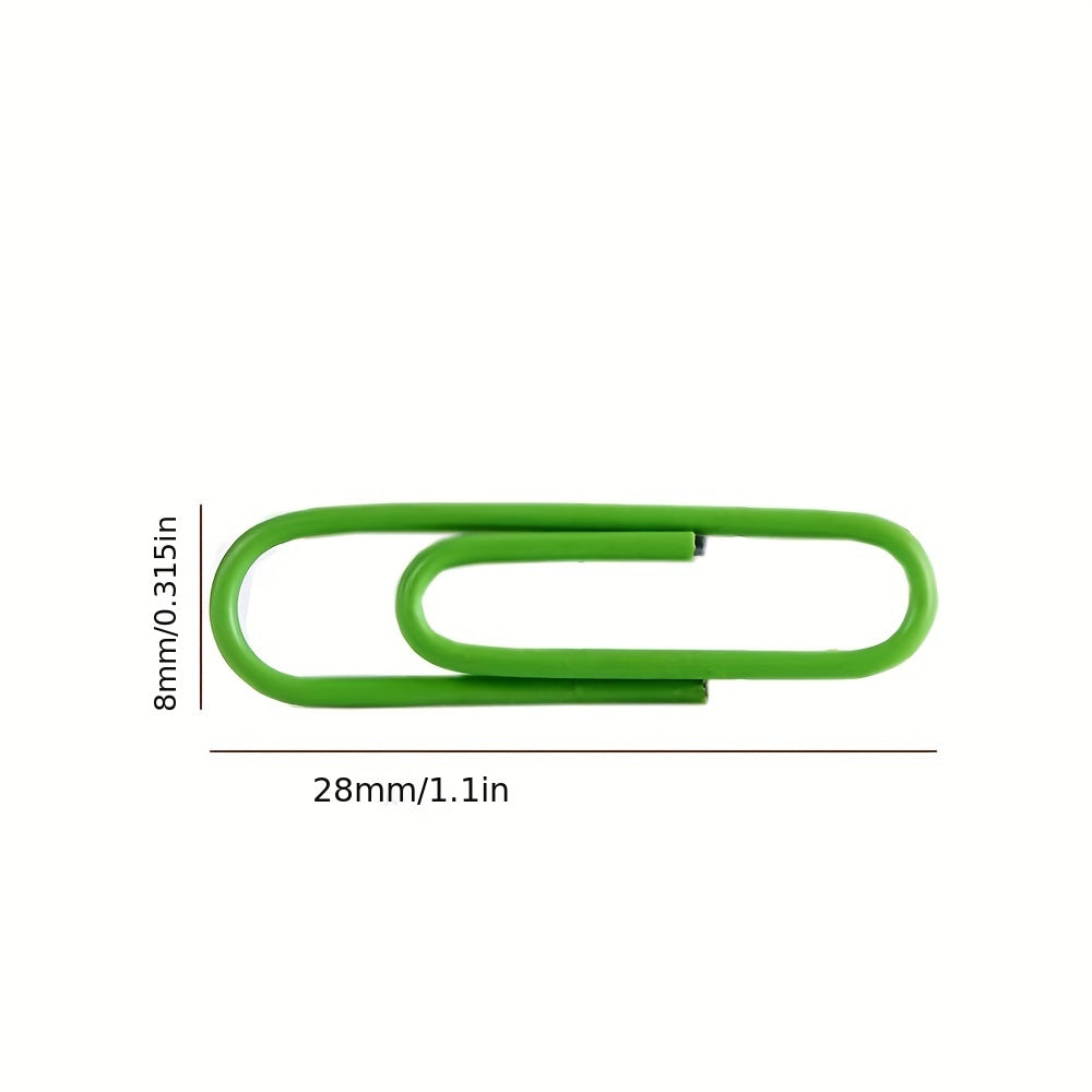 160pcs Colored Paper Clips Boxed Office Stationery Paper Clips