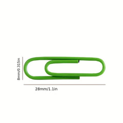 160pcs Colored Paper Clips Boxed Office Stationery Paper Clips