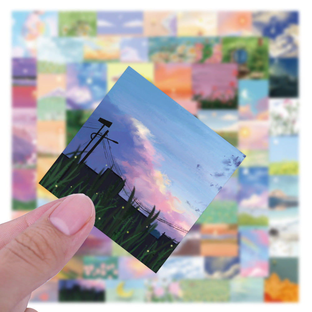 60PCS Waterproof Painting Stickers for Laptop Water Bottles Phone Bumper Decals