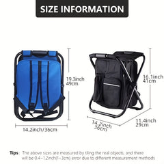 Portable Outdoor Camping Stool with Zipper Pocket & Ice Pack