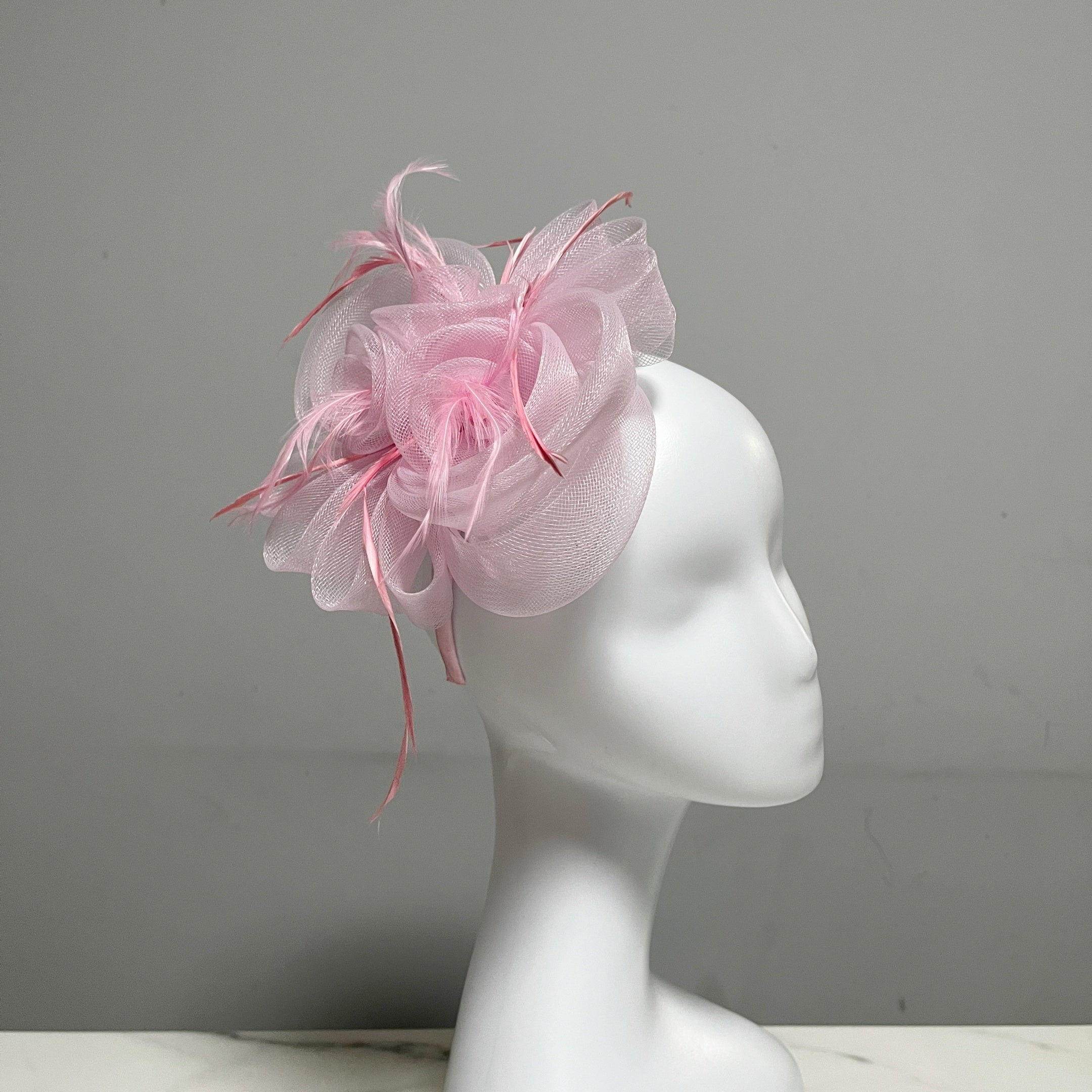 Mesh Flower Headband Faux Feather Hair Accessories