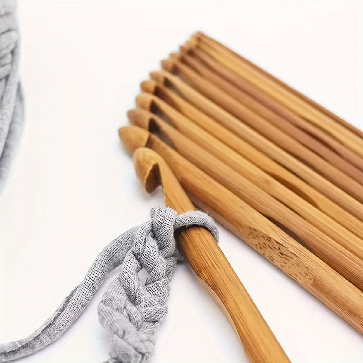 20pcs Wooden Aluminum Crochet Set for Sweater Weaving Knitting Craft Sewing DIY