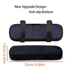 Slow Rebound Memory Foam Armrest Cushion Pad Chair Mat Elbow Rest Cover