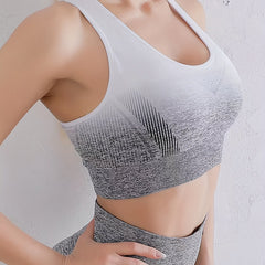 Gradient Sports Bra High Elastic Breathable Quick Drying