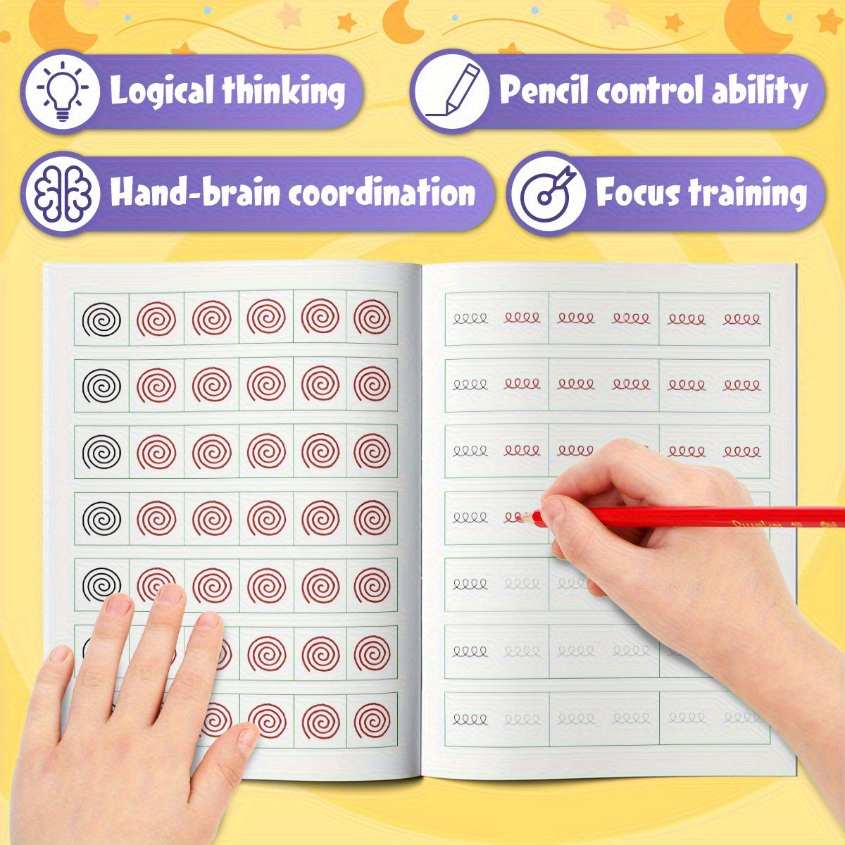 Pen Control Workbook Kids 5 7 Alphabet Numbers Shapes Tracing Practice