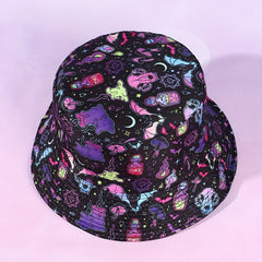 Ghost Candle Halloween Bucket Hat Reversible Sunshade Fisherman Cap