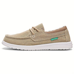 Men's Canvas Loafer Shoes Breathable Slip-On Shoes Spring and Summer