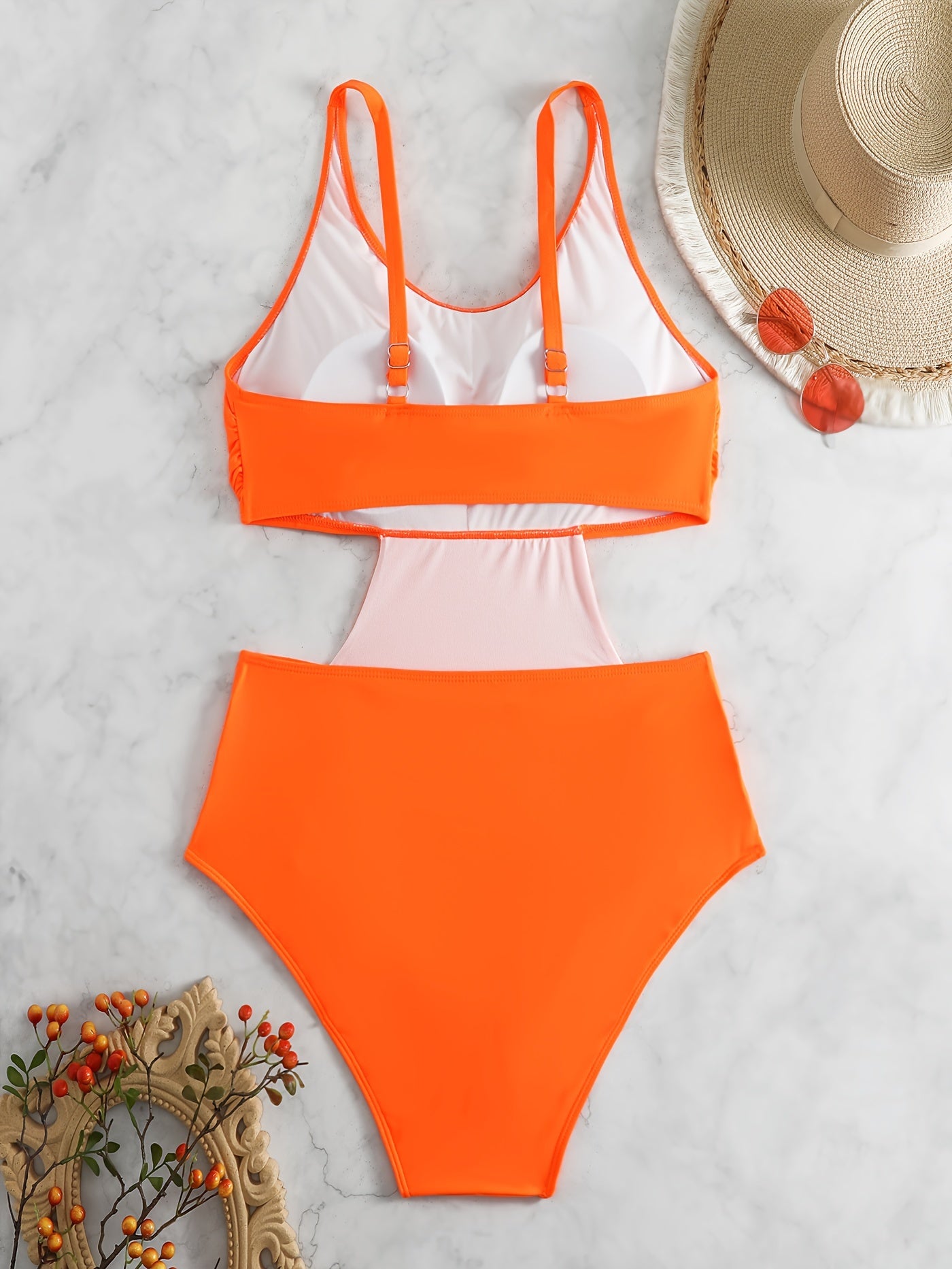 Cut Out High Waist One Piece Swimsuit