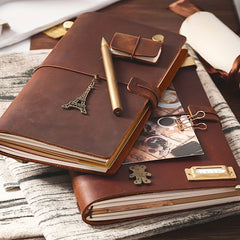 1pc Cowhide Diary Journal Sketchbook Planner TN Travel Notebook Cover